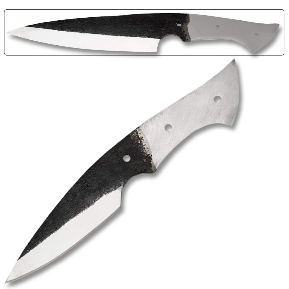 1095 Forged Steel Blank DIY Drop Point Chef Knife Set of 2