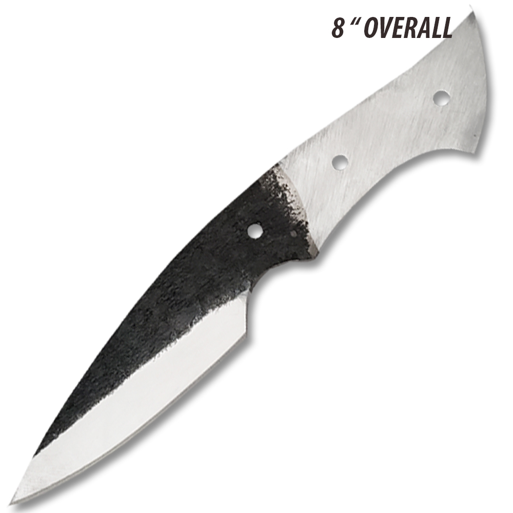 1095 Forged Steel Blank DIY Drop Point Chef Knife Set of 2