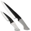 1095 Forged Steel Blank DIY Drop Point Chef Knife Set of 2