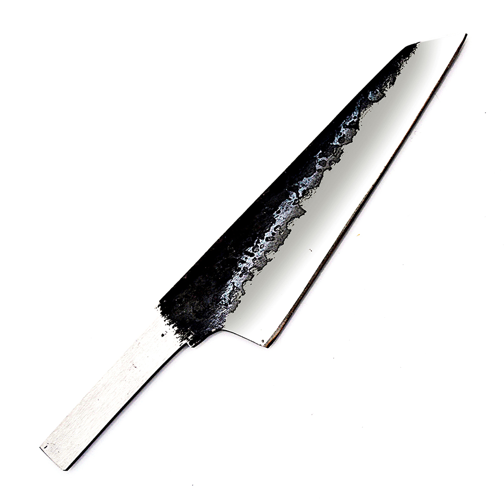 WHITE DEER 1095 Forged Steel Blank Santoku Tanto Chef Knife Japanese Cutlery Extreme Sharp AF