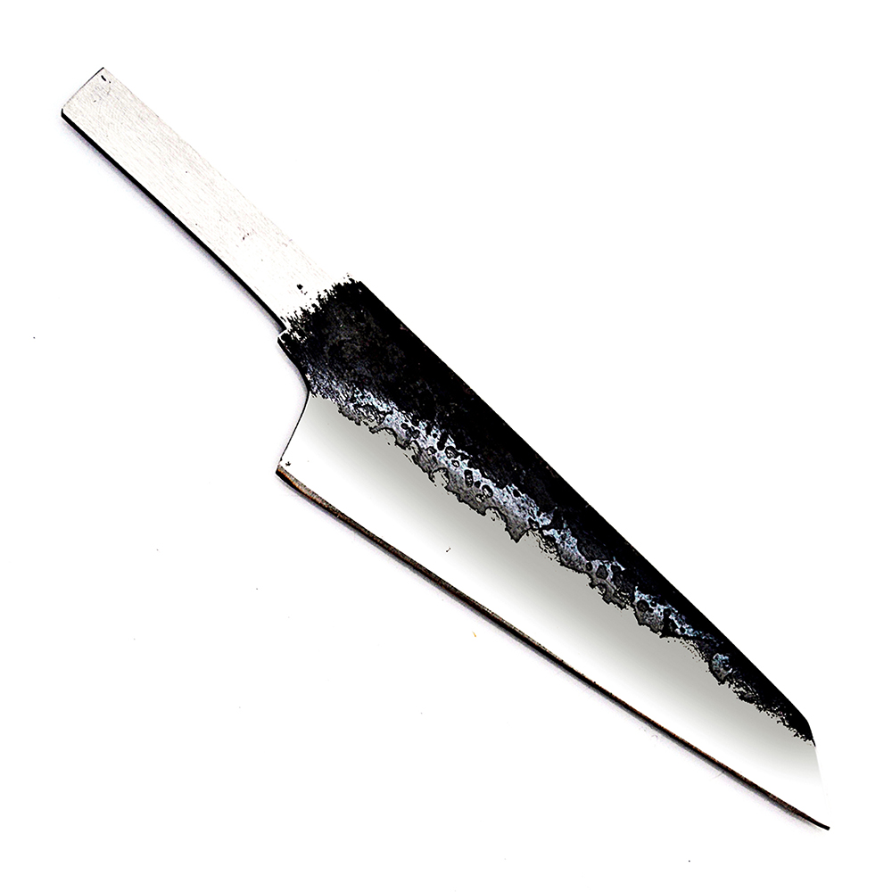 WHITE DEER 1095 Forged Steel Blank Santoku Tanto Chef Knife Japanese Cutlery Extreme Sharp AF