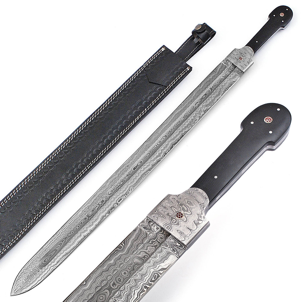Custom Made Damascus Steel Imperial Russian Kindjal Georgian Steel Sword