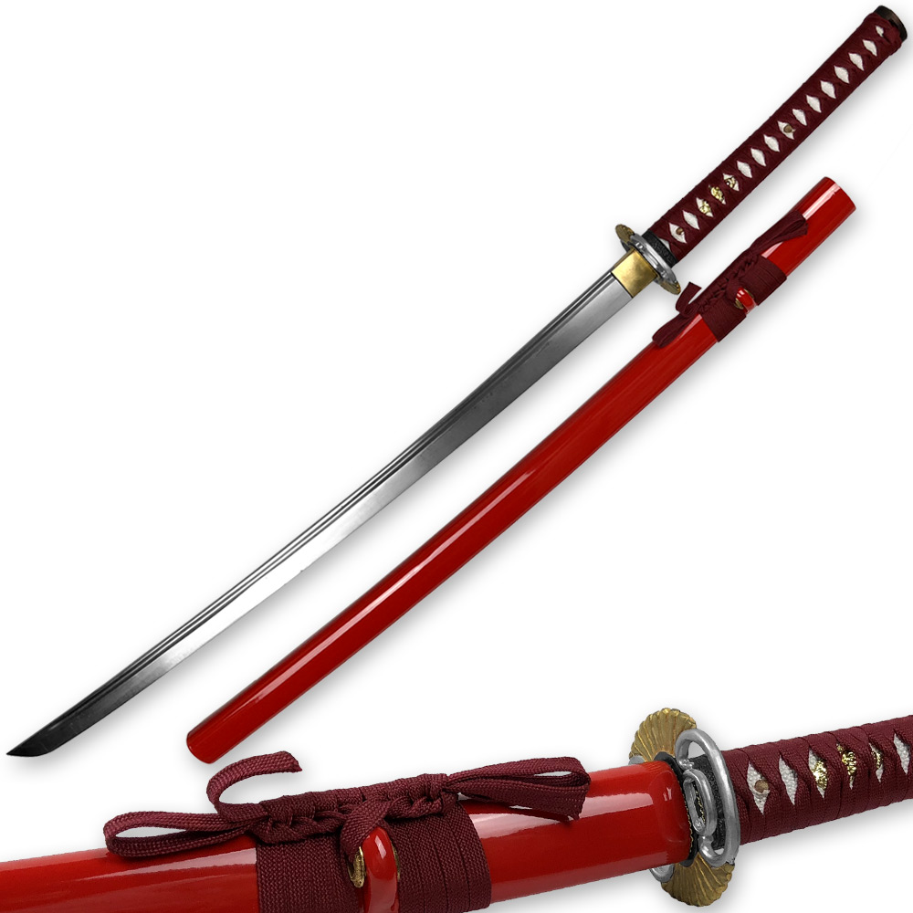 Kenpo Full Tang Blood Lust Katana 1045 HC Steel Japanese Samurai Sword Functional