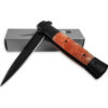 Stiletto Kissing Crane Knife Legal Assisted Opening Knives Orange Pearl