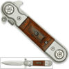 Gentlemans Tactical Classic Stiletto Style Assisted Open Knife Hardwood Handle