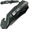 Alpha Tactical Glass Breaking Folding Knife 3CR13 Steel Blade & Belt Cutter
