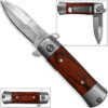 Mini Stiletto Spring Assist Knife W/ Pakkawood Handle