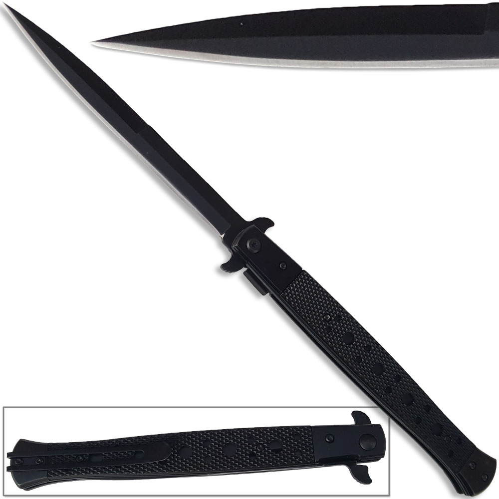 Huge Italian Stiletto Style Spring Assist Knife | G10 Handle 13.25in Long