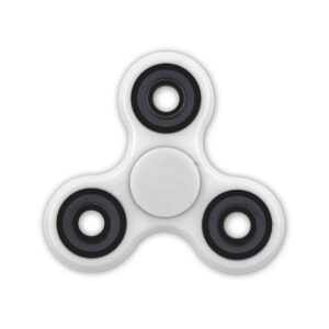 Tri-Spinner Fidget Toy Ceramic EDC Hand Finger Spinner Desk Focus WHITE