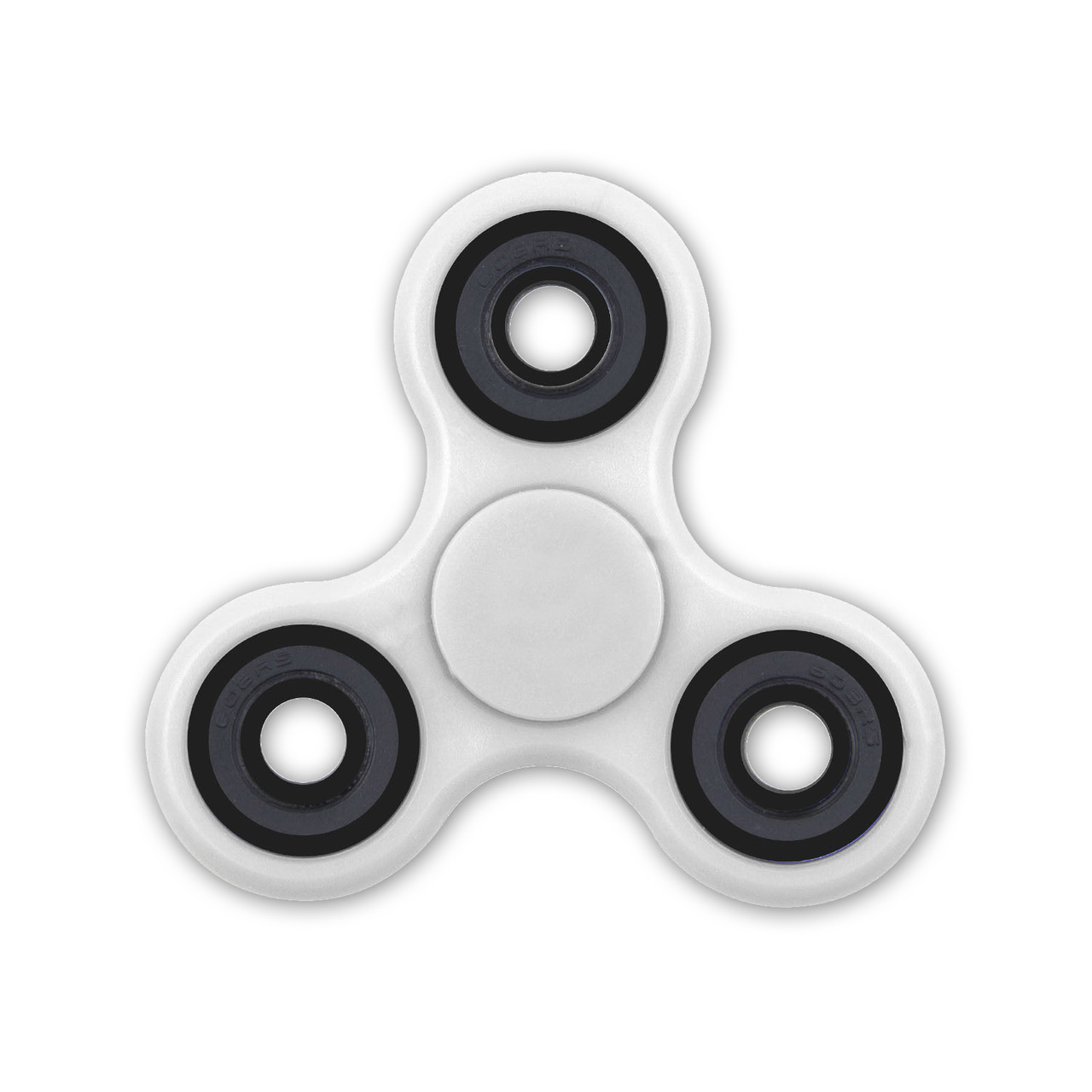 Tri-Spinner Fidget Toy Ceramic EDC Hand Finger Spinner Desk Focus WHITE