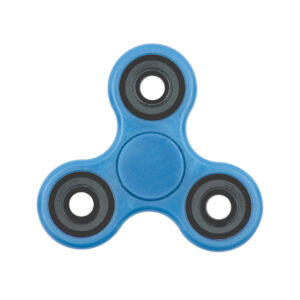 Tri-Spinner Fidget Toy Ceramic EDC Hand Finger Spinner Desk Focus BLUE