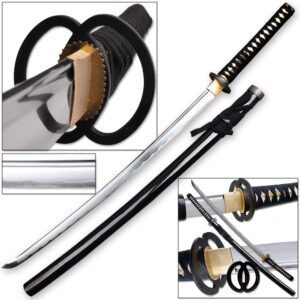 Katana Practical Daimyo Samurai Sword Full Tang Black Battle Ready