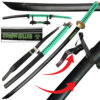 Zombie Killer High Carbon Steel Full Tang Katana Sword Hi-Vis Green FINAL SALE