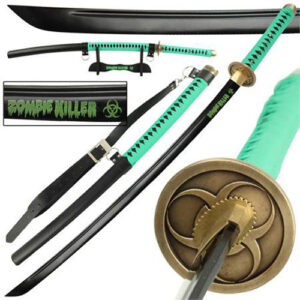 Zombie Killer High Carbon Steel Full Tang Katana Sword Hi-Vis Green FINAL SALE