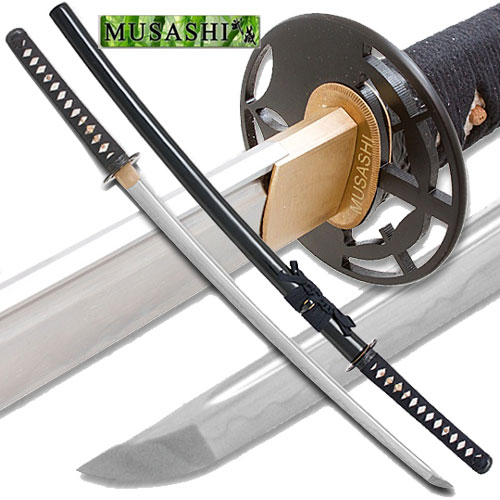 Musashi - 1060 Carbon Steel - Petals Tsuba Samurai Sword