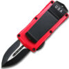 Speed Tech Spear Point Blade California Legal OTF Dual Action Knife Red