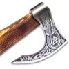 Odin, God of War Viking Axe W/Etched Carbon J2 Steel Head Custom Hand Forged