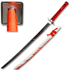 Leo's Katana Replica Sword  Black Blade White Scabbard