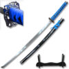 SAMURAI KATANAS SWORD BLUE COME W/TABLE STAND 40 " Overall