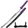SAMURAI KATANAS SWORD PURPLE COME W/TABLE STAND 40 " Overall