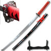 SAMURAI KATANAS SWORD RED COME W/TABLE STAND 40 " Overall
