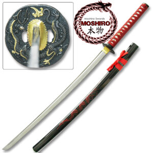 MOSHIRO 1045 STEEL Steel Red  Dragon Scabbard