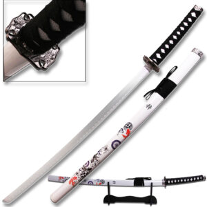 WHITE SAMURAI KATANA 40" OVERALL