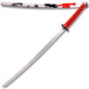 NEW  RED & WHITE SAMURAI KATANA 40" OVERALL