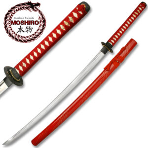 MOSHIRO 1045 STEEL Steel Hand Forge Red Scabbard