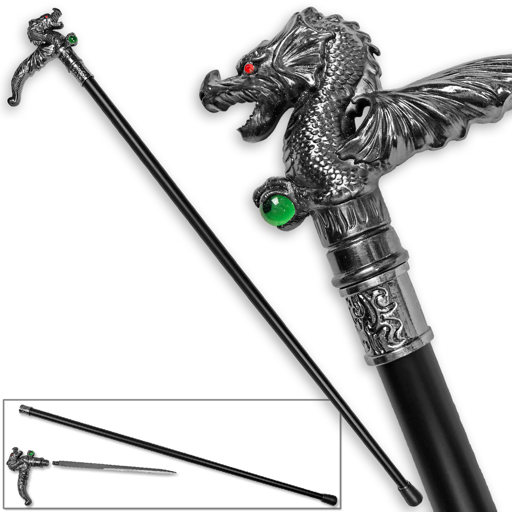 Breath of the Dragon Wild Fighting Cane Sword Steel Shaft