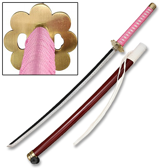 Kusajishi Yachiru Zanpakuto Katana Sword w/ Pink Wrapping