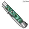 10" Green Milano Italian Style Swinguard Stiletto Knife