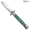 10" Green Milano Italian Style Swinguard Stiletto Knife