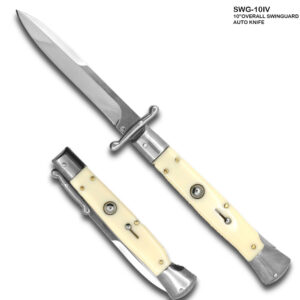 10" Ivory Milano Italian Style Swinguard Stiletto Knife