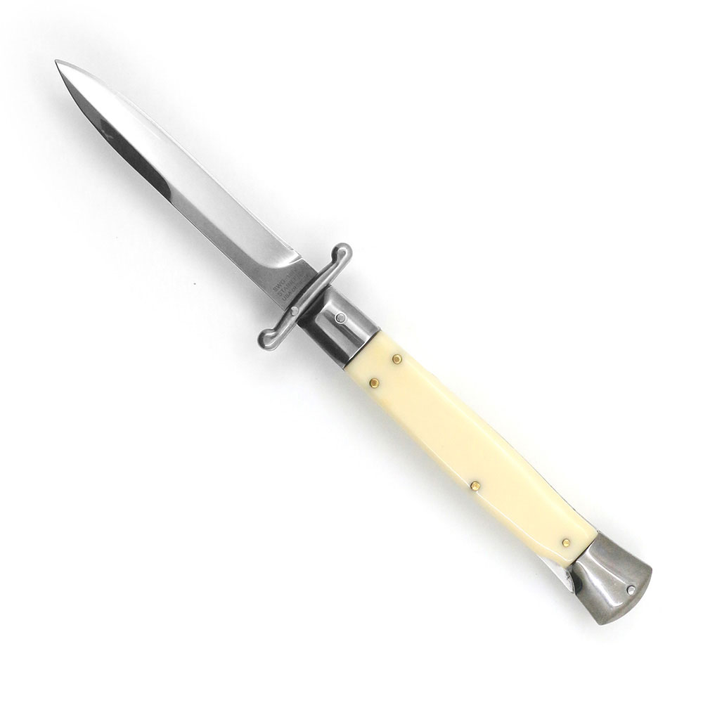 10" Ivory Milano Italian Style Swinguard Stiletto Knife