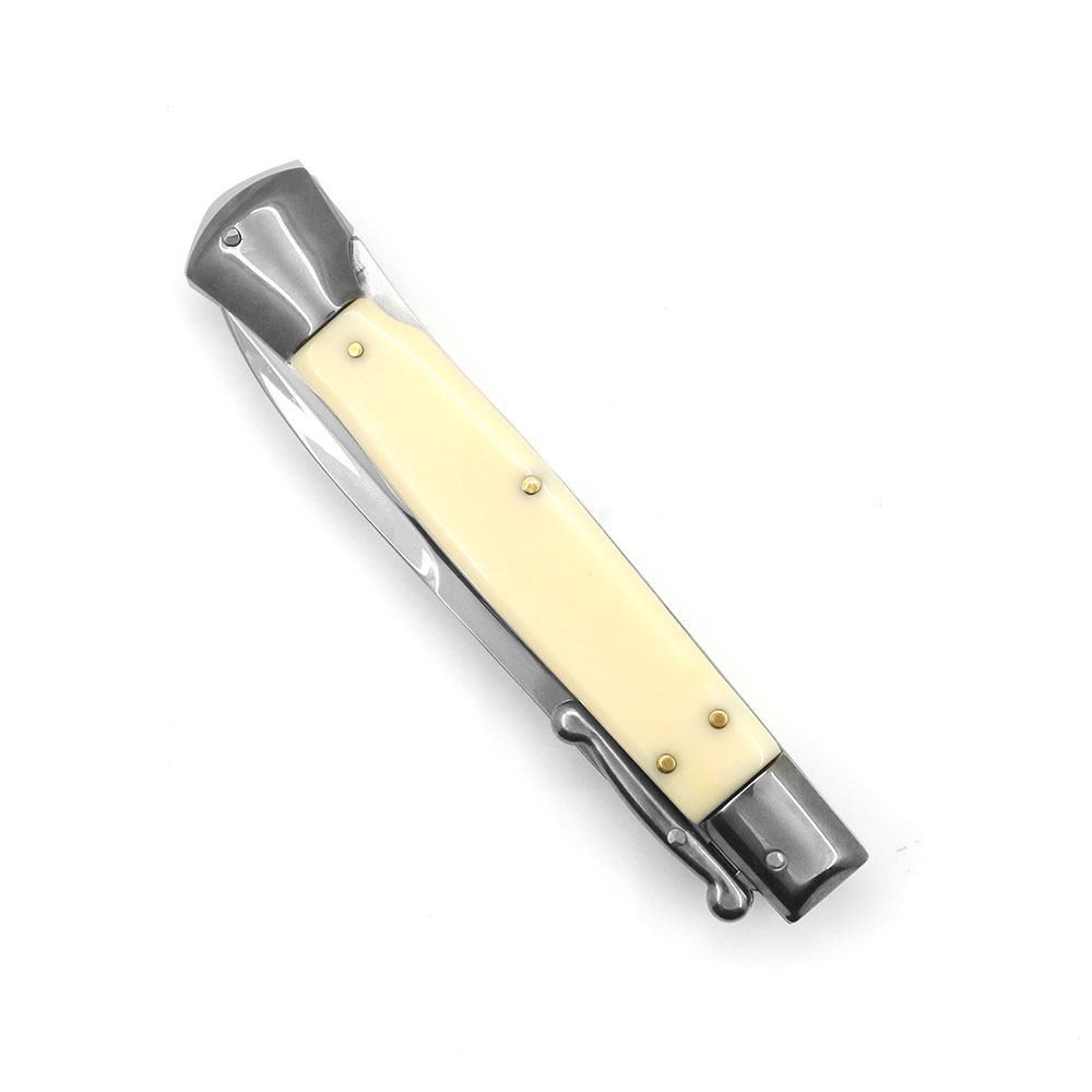 10" Ivory Milano Italian Style Swinguard Stiletto Knife