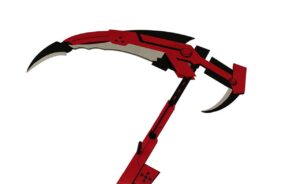RWBY Crescent Rose Cosplay Wooden Scythe Ruby Weapons Red Full Sized "High Velocity Sniper"