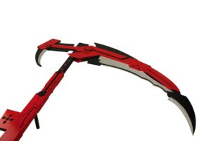 RWBY Crescent Rose Cosplay Wooden Scythe Ruby Weapons Red Full Sized "High Velocity Sniper"