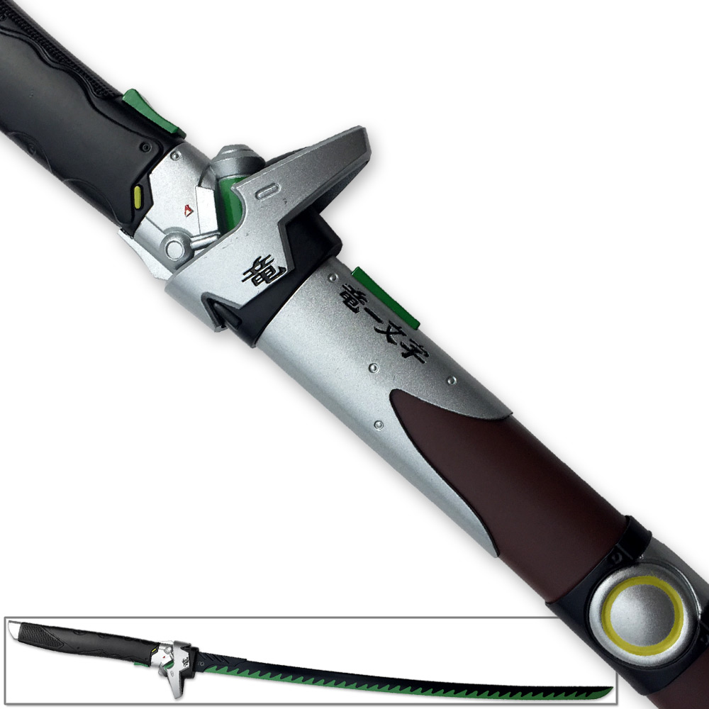 Overwatch Katana Genji Sword Dragonblade Cybernetic Warrior Steel Game Replica OW Chrome