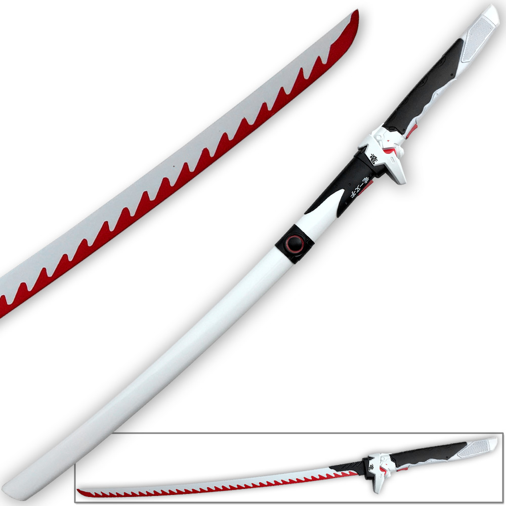 Overwatch Katana Genji Sword WHITE/RED Dragonblade Cybernetic Warrior Steel Replica OW