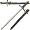 NIGHT TEMPLAR  ONE HAND MINI SWORD 23 " OVERALL BLACK