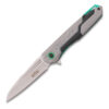 Tactical Grey & Green Assisted Opening Folding Knife