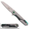 Tactical Grey & Green Assisted Opening Folding Knife