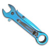 Spring Assist Folding Knife & Wrench Multitool - Blue