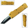 Legends Micro OTF Tanto Blade Knife Gold Out The Front w Side Switch