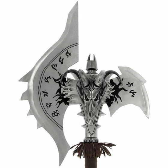 WORLD OF WARCRAFT - LICH KING SHADOWMOURNE AXE REPLICA (with FREE WALL PLAQUE)