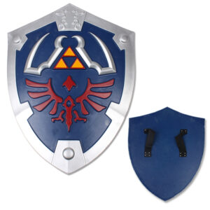 Deluxe Zelda Master Legend Blue Foam Shield w/ Strap Link Hylian LARP Battle ready