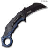 TAC Force Extreme Karambit Assisted Knife Aluminum Blue Black Handle