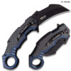 TAC Force Extreme Karambit Assisted Knife Aluminum Blue Black Handle