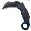TAC Force Extreme Karambit Assisted Knife Aluminum Blue Black Handle